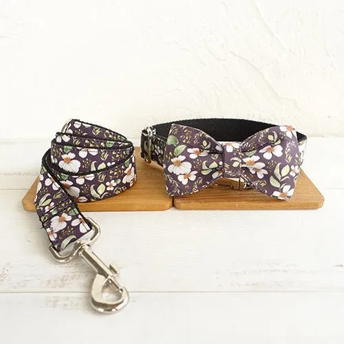 Laisse et collier noeud pap " Violeta "