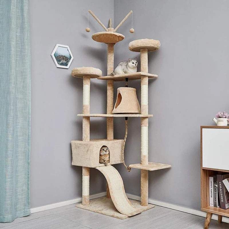 Grand arbre à chat d'angle 2m - L'Atelier des Acrobates