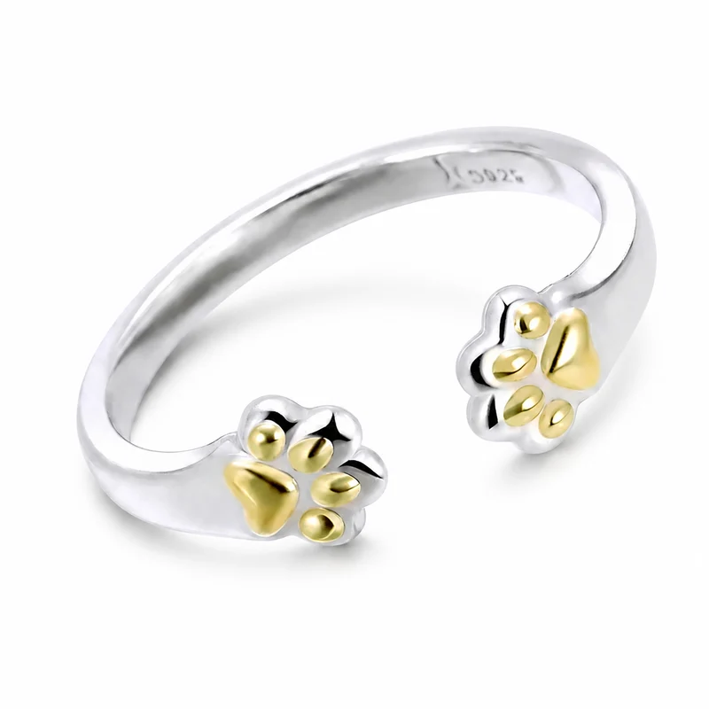 Bague Chat en Forme de Pattes pour Femme