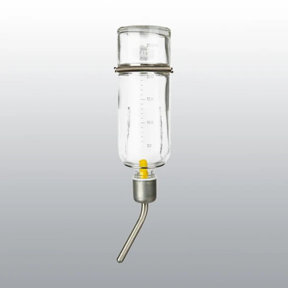 Biberon en verre avec bouchon en acier inoxydable Nac