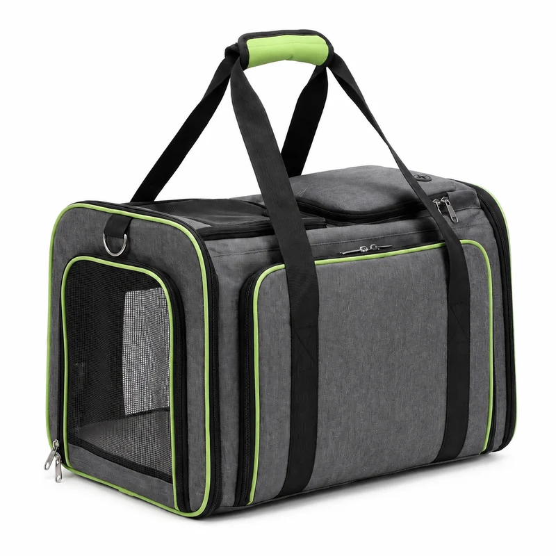 Sac de transport pliable et respirant en tissu oxford pour chat