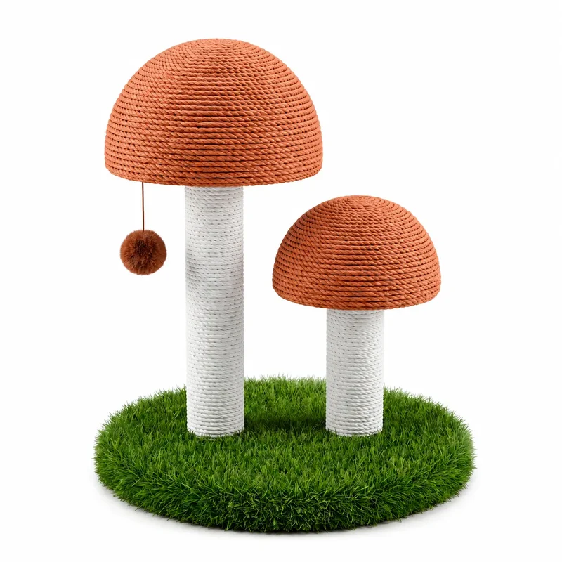 Petit arbre à chat en forme de champignon