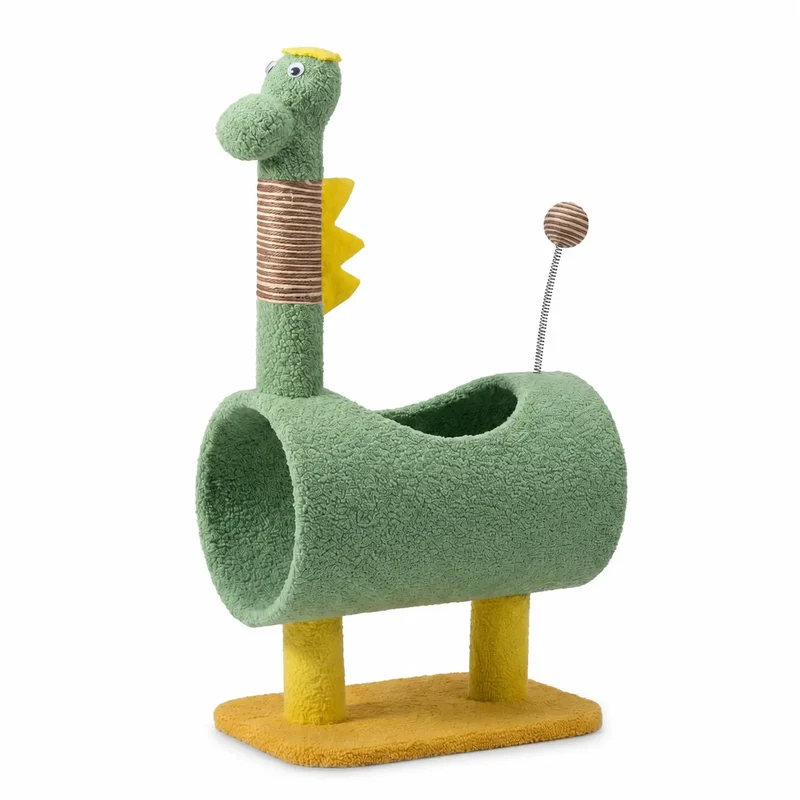 Arbre d'escalade en design de dinosaure pour chat