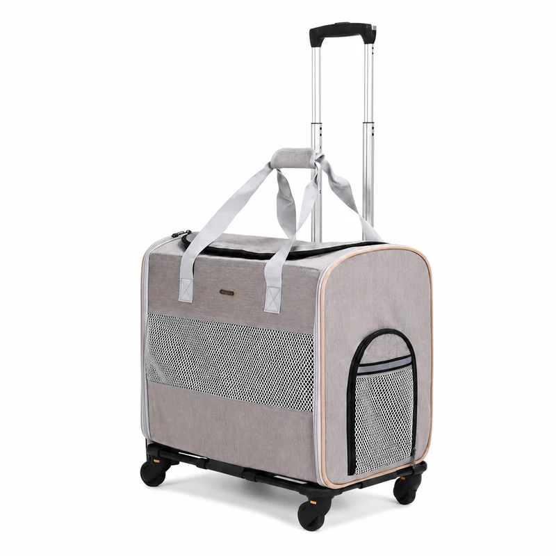Sac portable télescopique à roulettes pour chat
