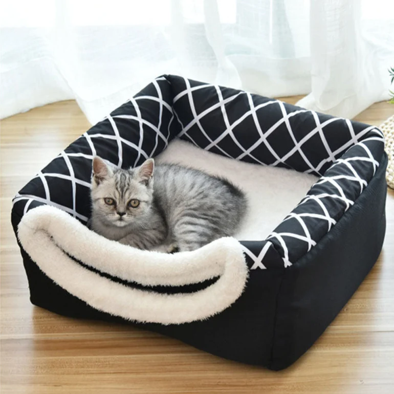 Niche pour Chat reversible en Panier