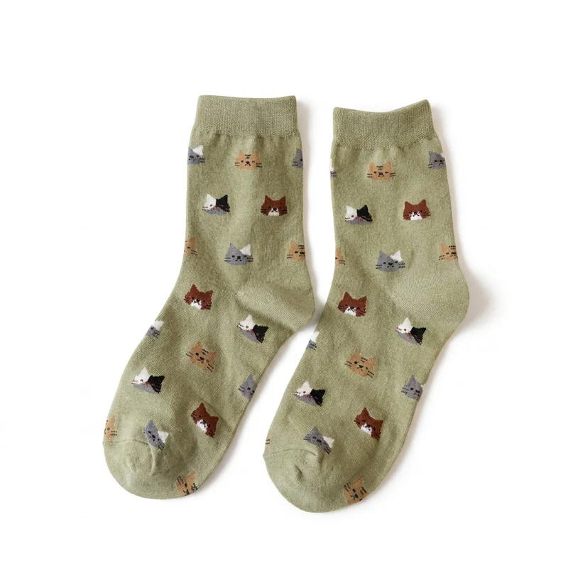 Cadeau Fan De Chat Chaussettes Chaude En Coton