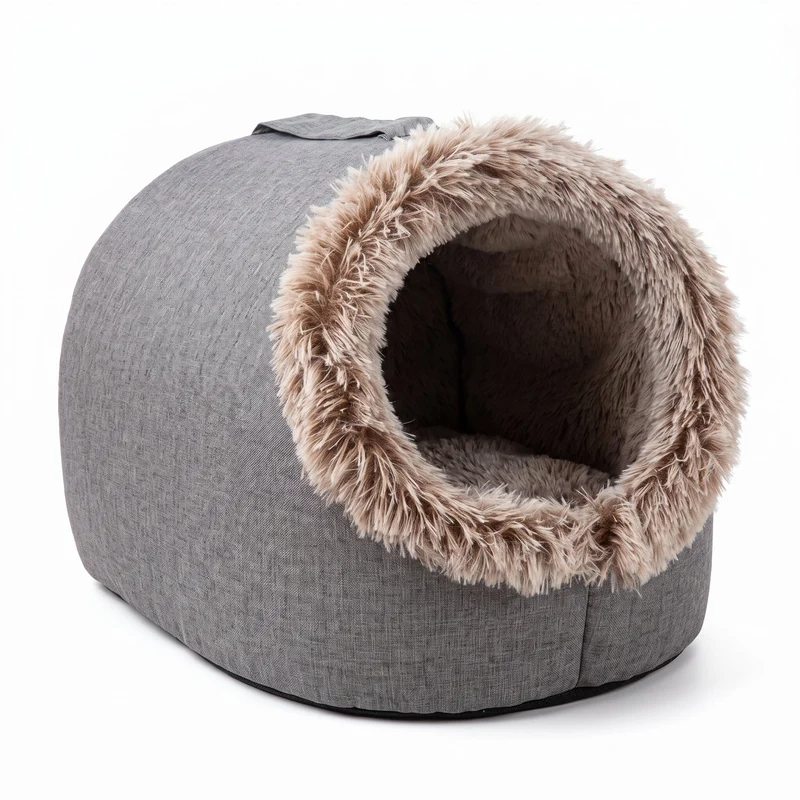 Niche Pour Chat En Peluche Chaude Et Douce