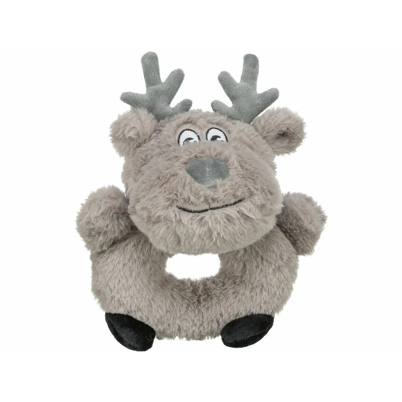 Jouet pour chien en peluche Trixie Gris Polyester renne de noël 24 cm