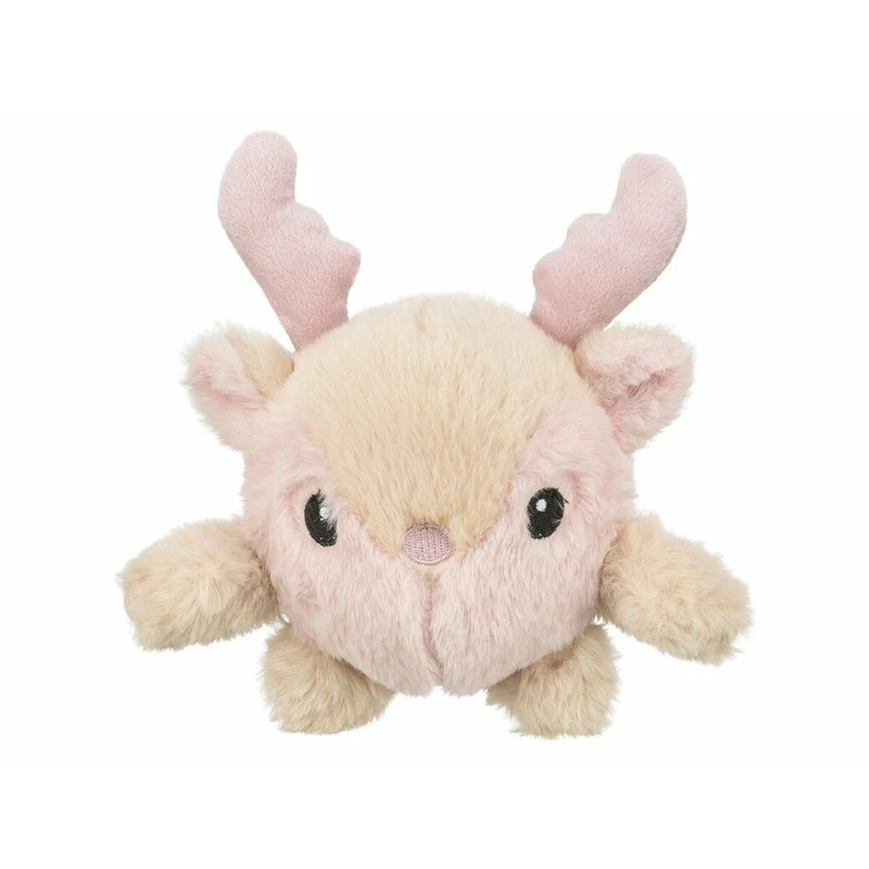 Jouet pour chien en peluche Trixie Beige Rose Polyester renne de noël 18 cm