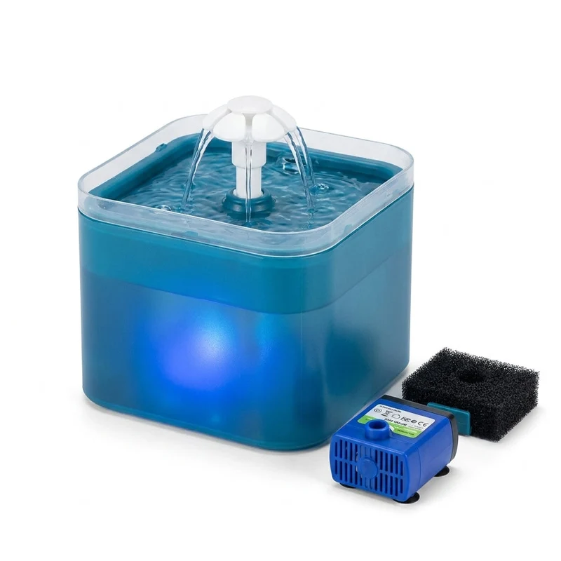 Fontaine à eau pour chats avec éclairage LED
