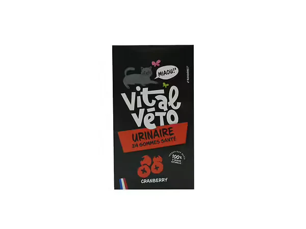 Vitalvéto Urinaire - Gommes à mâcher pour chat - Santé urinaire-DLUO dépassée