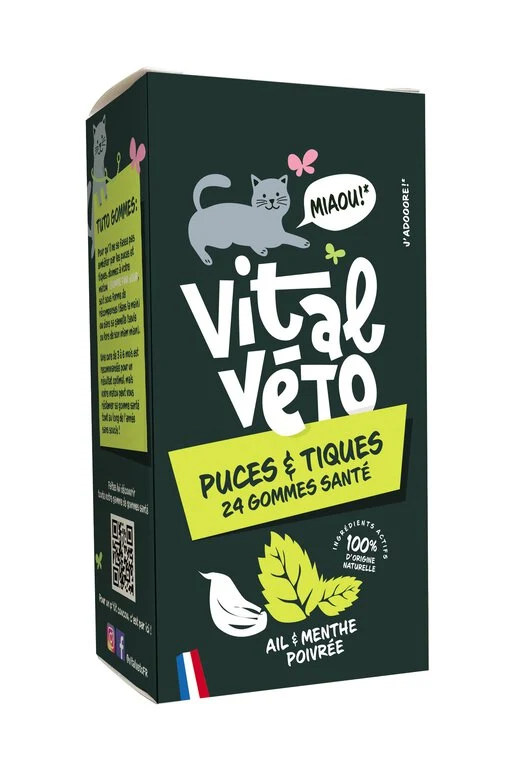 Vital Véto puces et tiques gommes à mâcher