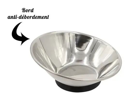 Bol en inox avec ventouse et inclinaison