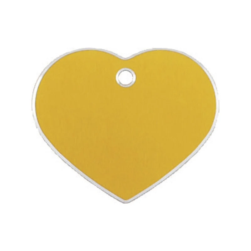 Plaque d'identification pour collier Imarc Hi Line Doré Coeur Aluminium