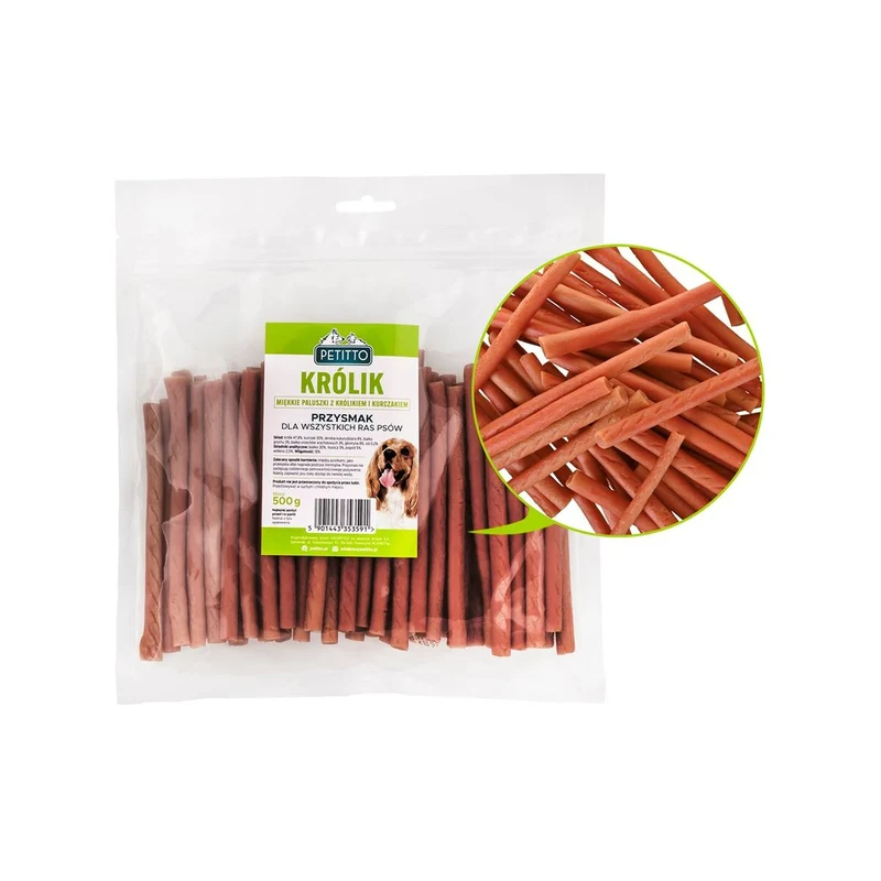 Snack pour chiens Petitto Lapin 500 g