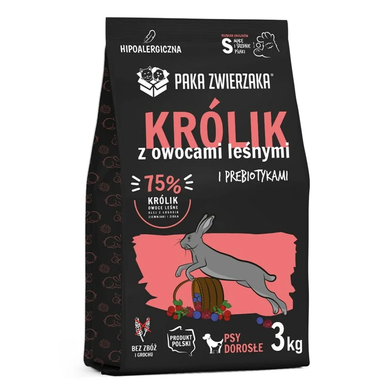 Nourriture Paka Zwierzaka Rabbit with forest fruits S Lapin 3 Kg