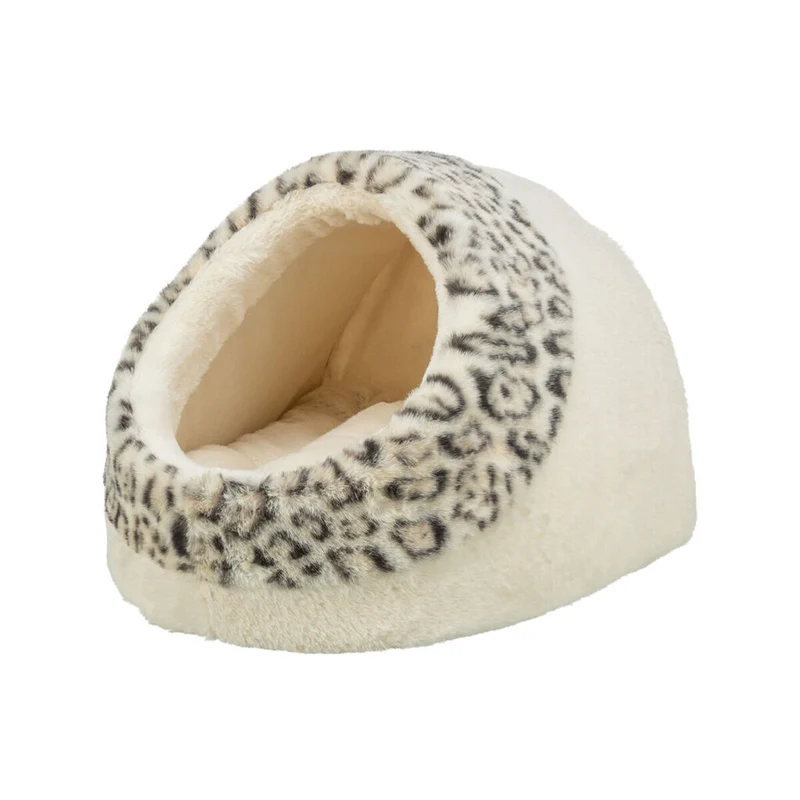 Grotte pour chat Trixie Leo Crème Polyester Tissu Peluche 35 x 26 x 41 cm