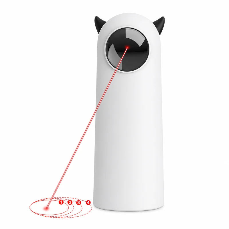 Jouet rotatif laser à LED infrarouge à trois modes pour chat