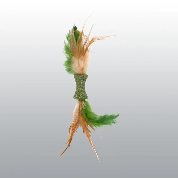 Jouet Bobine avec plumes pour chat