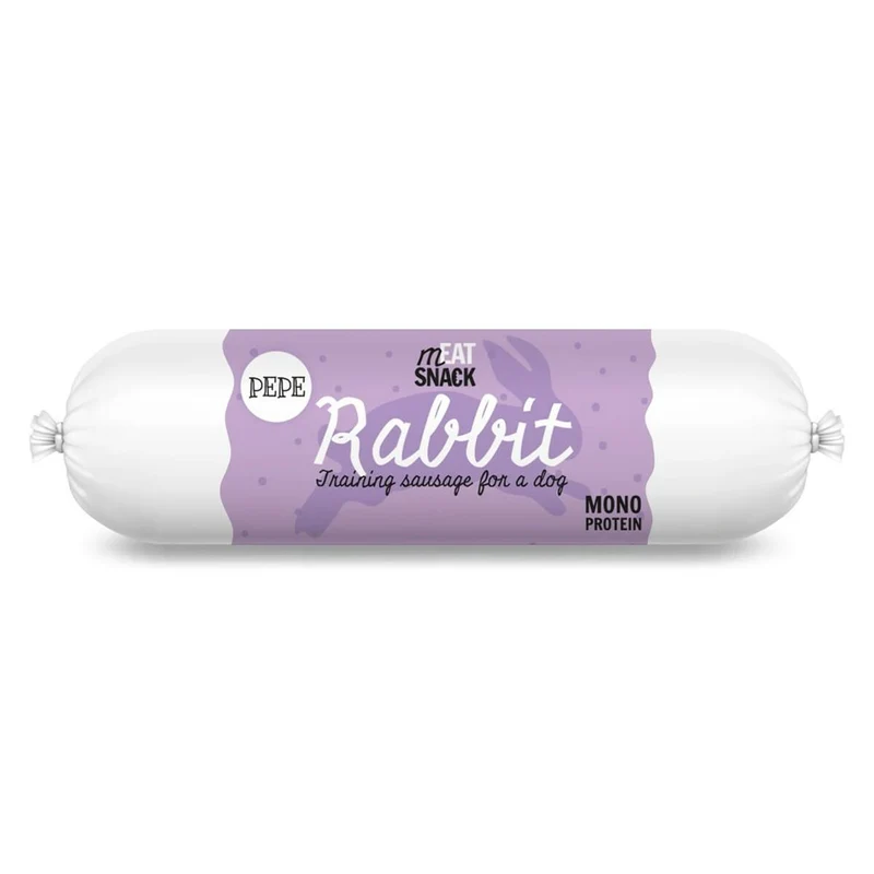 Snack pour chiens Paka Zwierzaka Pepe Sausage Rabbit Lapin 200 g