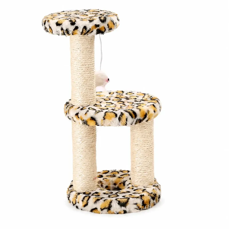 Jouet à gratter en sisal avec souris pour chat
