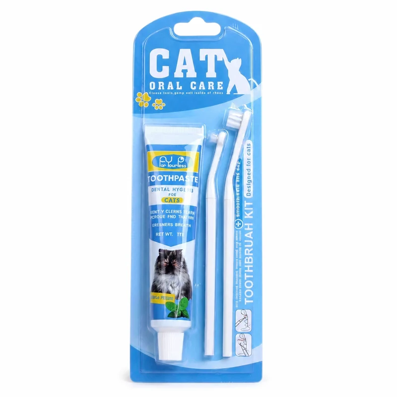 Kit de dentifrice enzyme pour chat