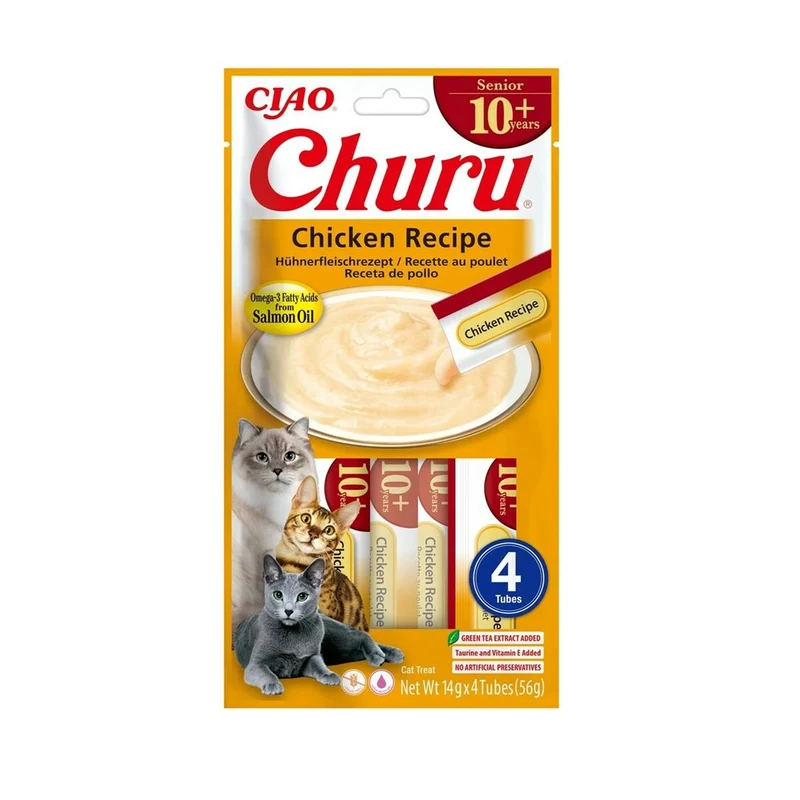 Collation pour Chat Inaba Churu Senior Chicken Recipe Poulet