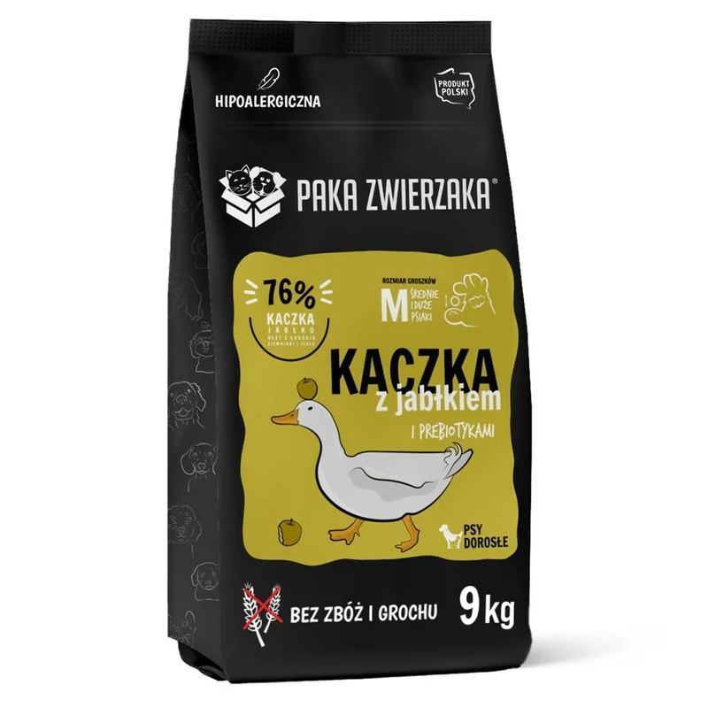 Nourriture Paka Zwierzaka Duck with apple M Canard 9 kg