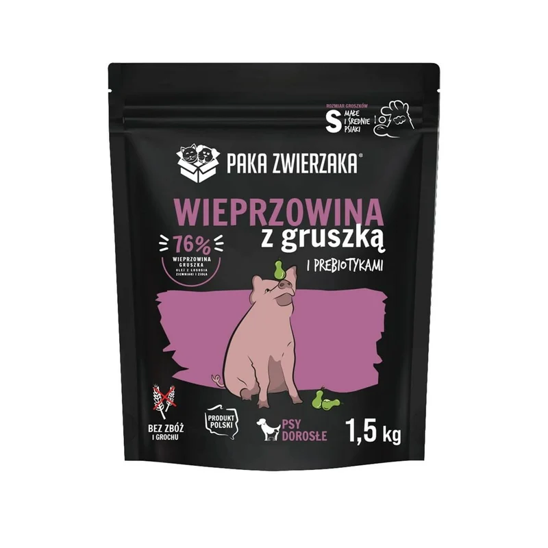 Nourriture Paka Zwierzaka Pork with pear S Cochon 1,5 Kg