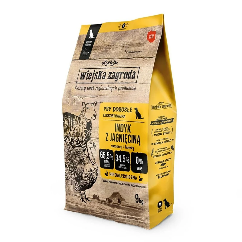 Nourriture WIEJSKA ZAGRODA Turkey with lamb M Dinde 9 kg