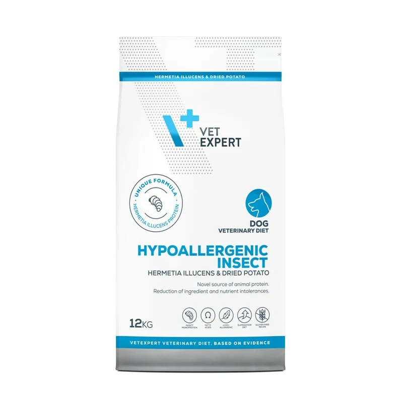 Nourriture VETEXPERT Hypoallergenic Insect Dog 12 kg