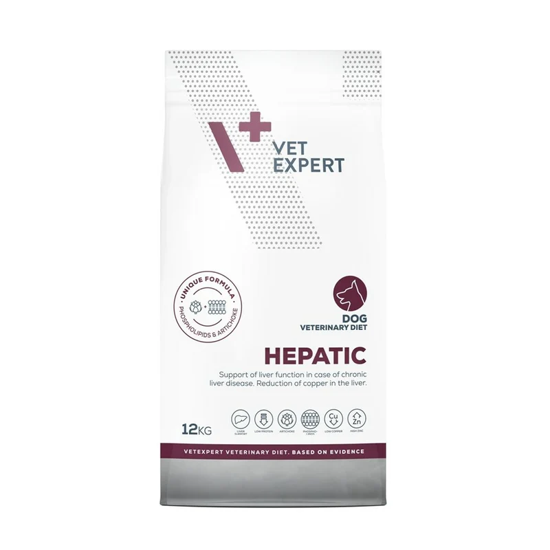 Nourriture VETEXPERT Hepatic Dog Viande 12 kg