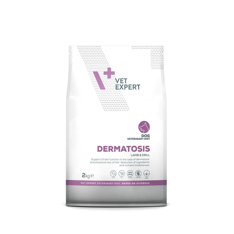 Nourriture VETEXPERT Dermatosis Dog Lamb & Krill Agneau 2 Kg