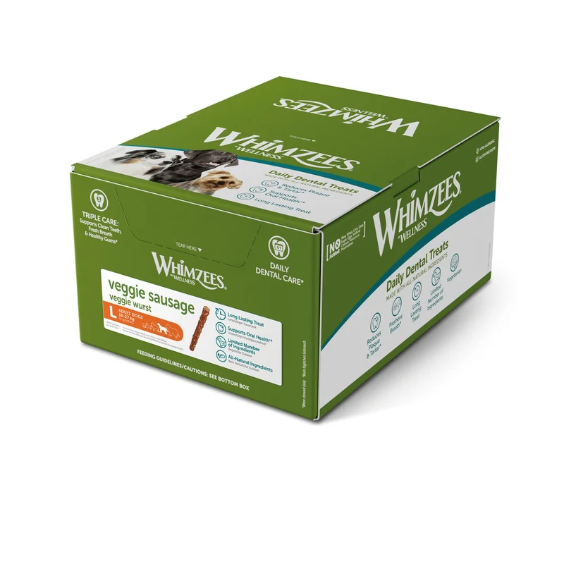 Alimentation humide Whimzees Veggie Sausage 50 Unités