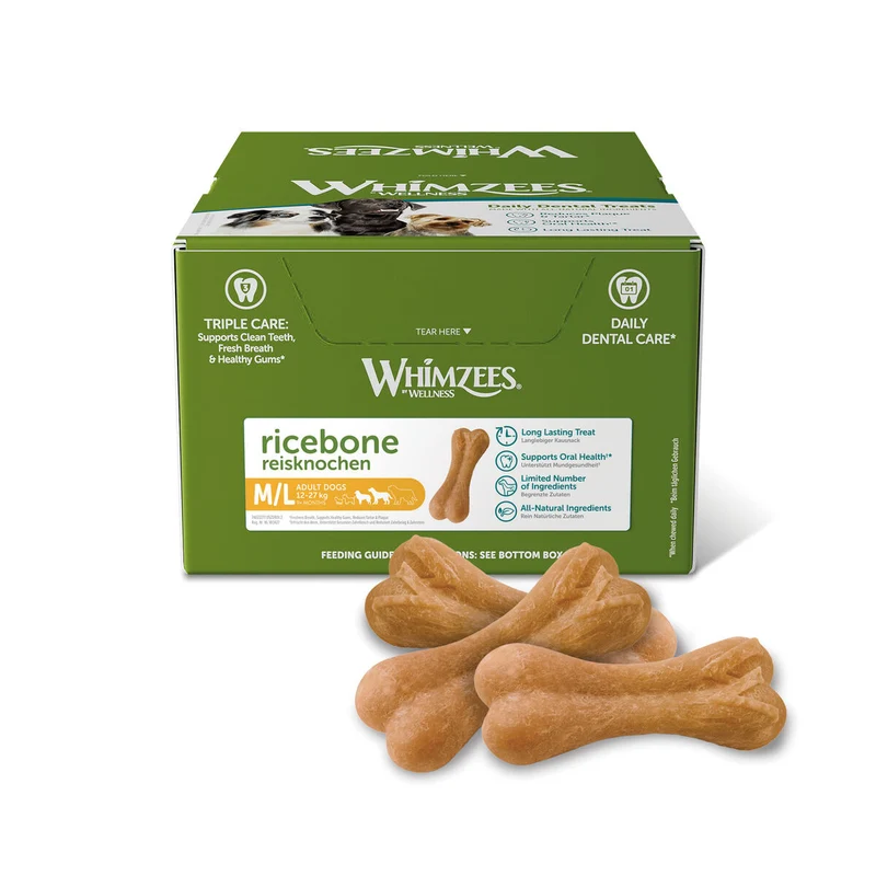 Alimentation humide Whimzees Ricebone 50 Unités