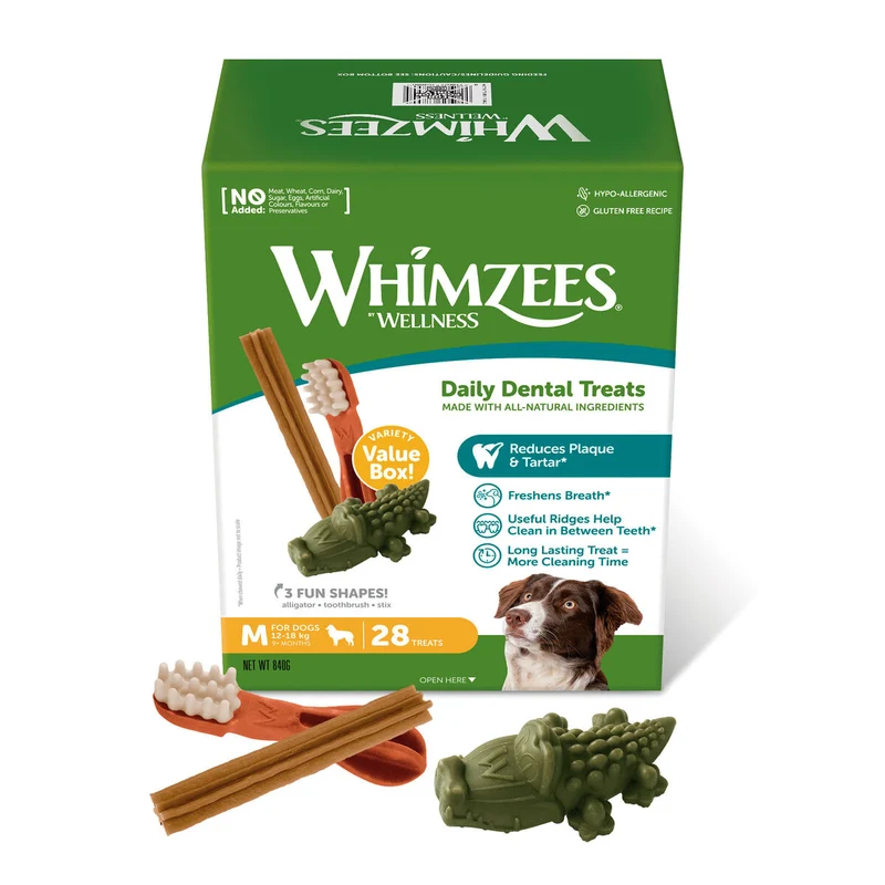Alimentation humide Whimzees Daily Dental Treats 28 Unités