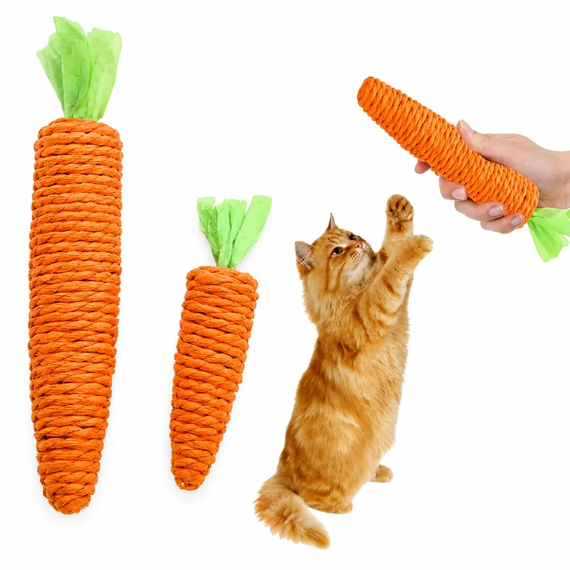 Jouet carotte à mâcher pour chats