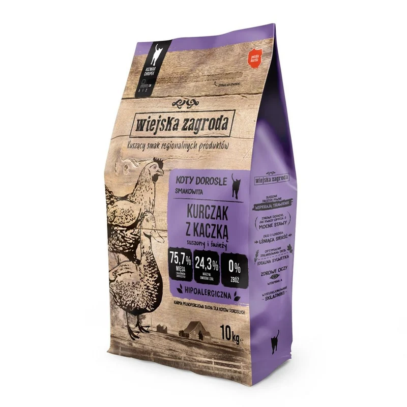 Aliments pour chat WIEJSKA ZAGRODA Poulet 10 kg