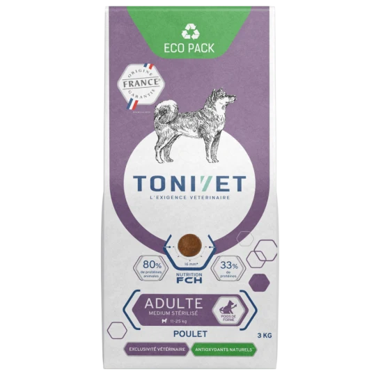 TONIVET Adulte Medium Stérilisé Croquette Pour Chien
