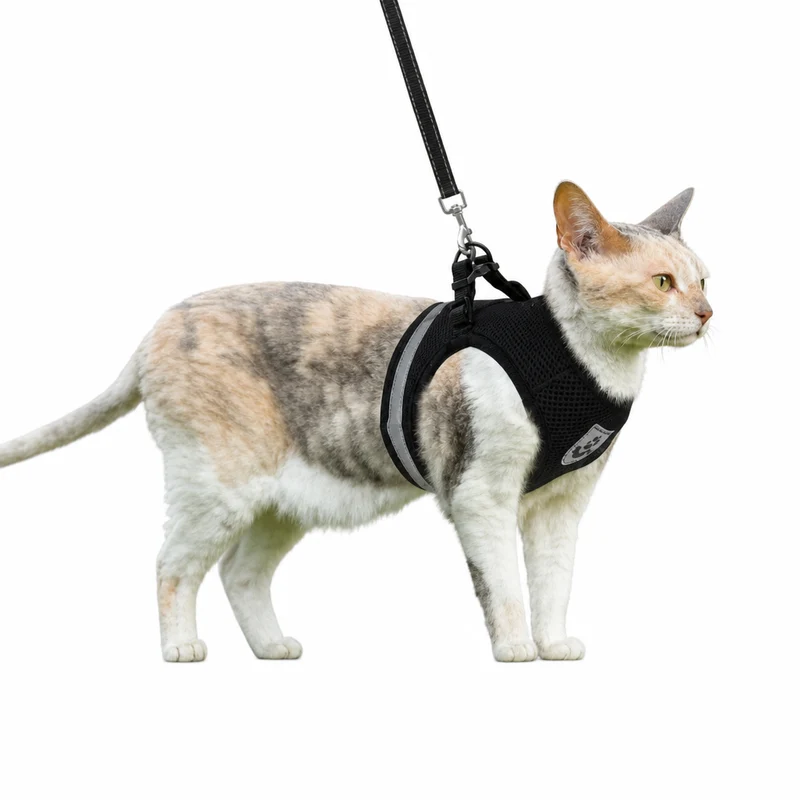 Harnais et laisse respirants pour chat