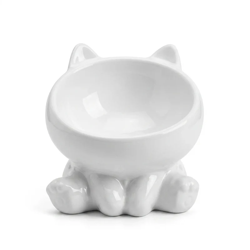 Bol en céramique à pieds hauts pour chat
