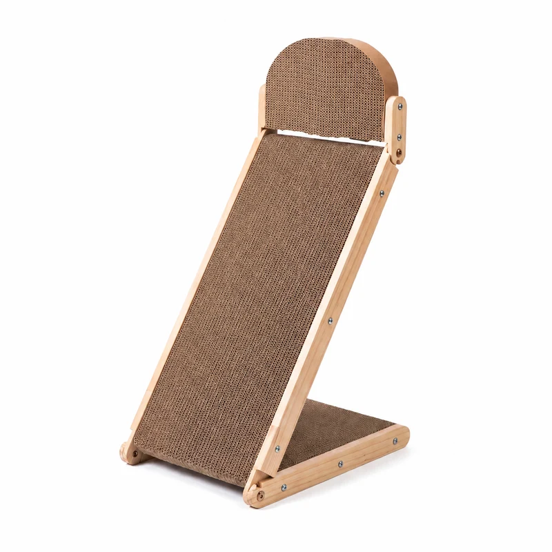 Planche à gratter verticale en bois massif pour chats