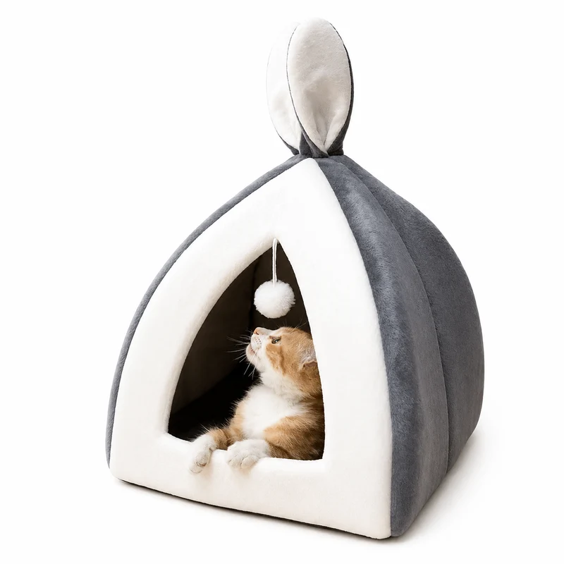 NICHE ORIGINALE À OREILLES DE LAPIN POUR CHAT – Oreill’Chat™