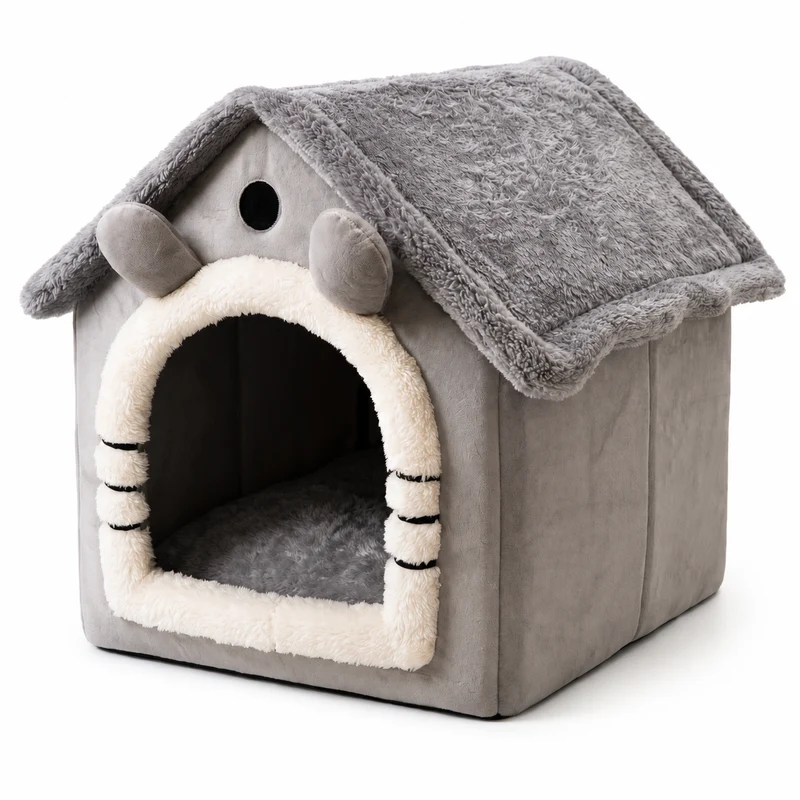PETITE MAISON EN PELUCHE POUR CHAT – TOITpourCHAT™