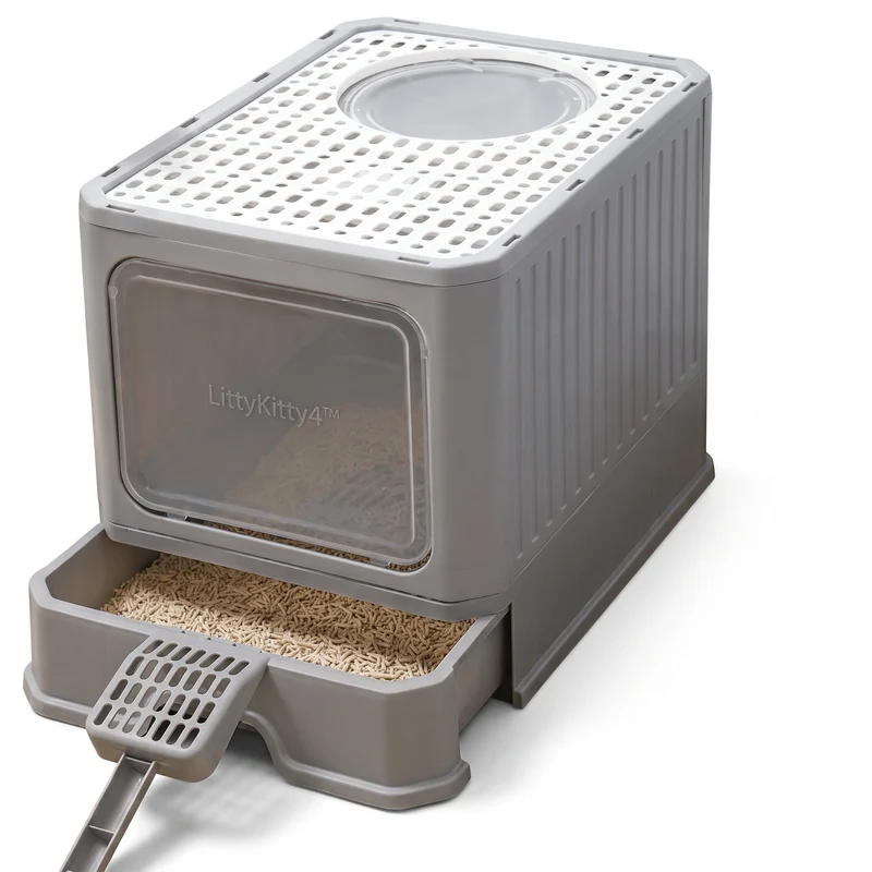 Bac à Litière Élégant et Hygiénique pour chat – LittyKitty4™