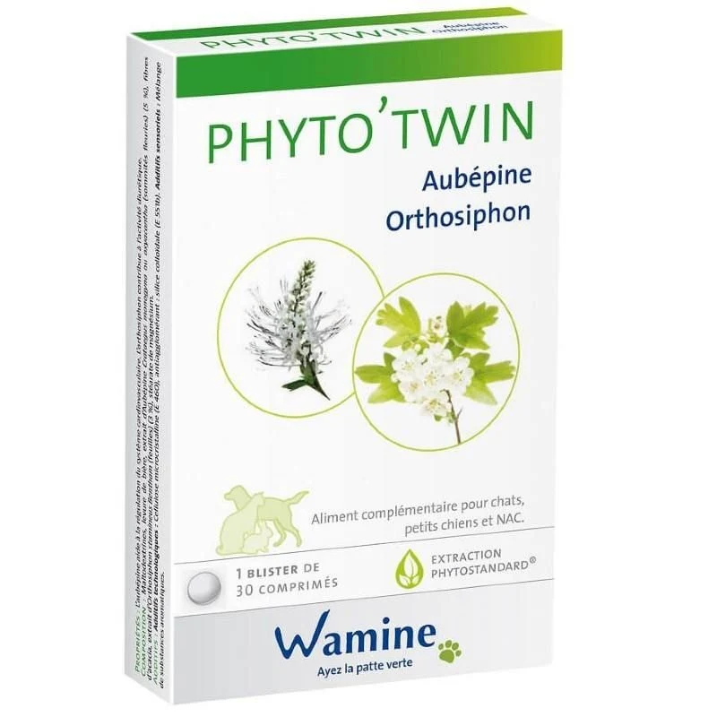 Phyto'Twin Aubépine & Orthosiphon chat, chien, NAC