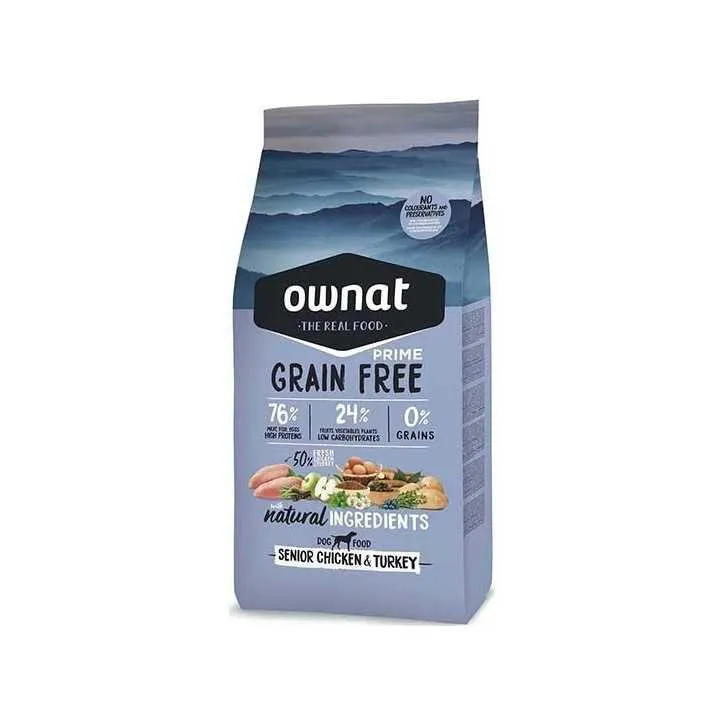 Ownat Grain Free Prime chicken and turkey - croquettes pour chien