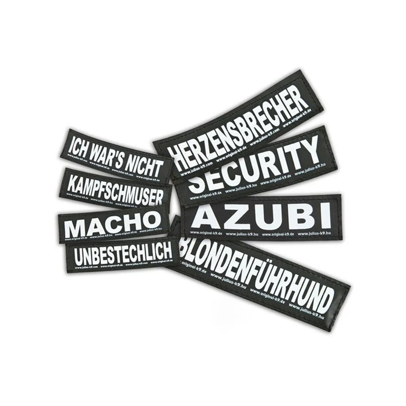Étiquettes pour harnais Julius K9 GIFTZWERG S Blanc Noir