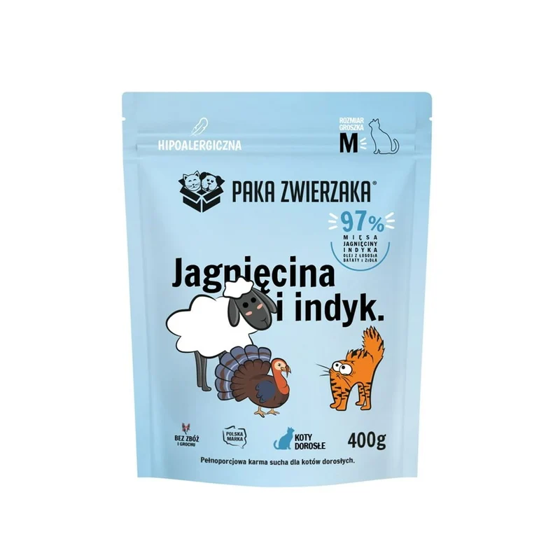 Aliments pour chat Paka Zwierzaka Agneau 400 g