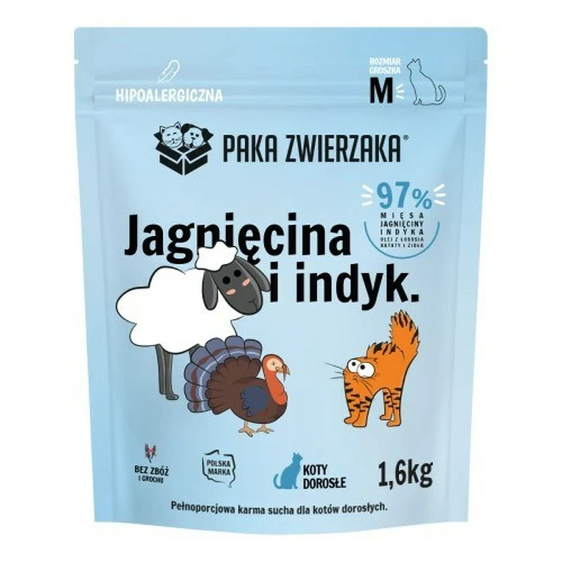 Aliments pour chat Paka Zwierzaka Agneau 1,6 kg